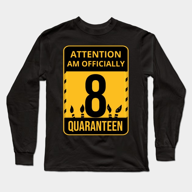 8th Birthday Officially a Quaranteen 8 Years Old Long Sleeve T-Shirt by heidiki.png